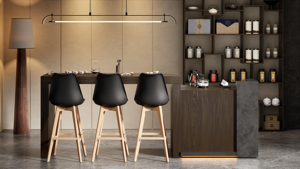Evolution Tall Kitchen Bar Table Made in Italy | Space Saving, Counter Height Table for 6 | Modern Breakfast Bar