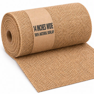 14" Wide 100% Natural Jute Upholstery Burlap Roll (10 Yards)