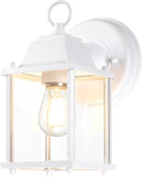 Outdoor Wall Lantern, Wall Sconce as Porch Lighting Fixture, E26 Base, Aluminum Housing Plus Glass