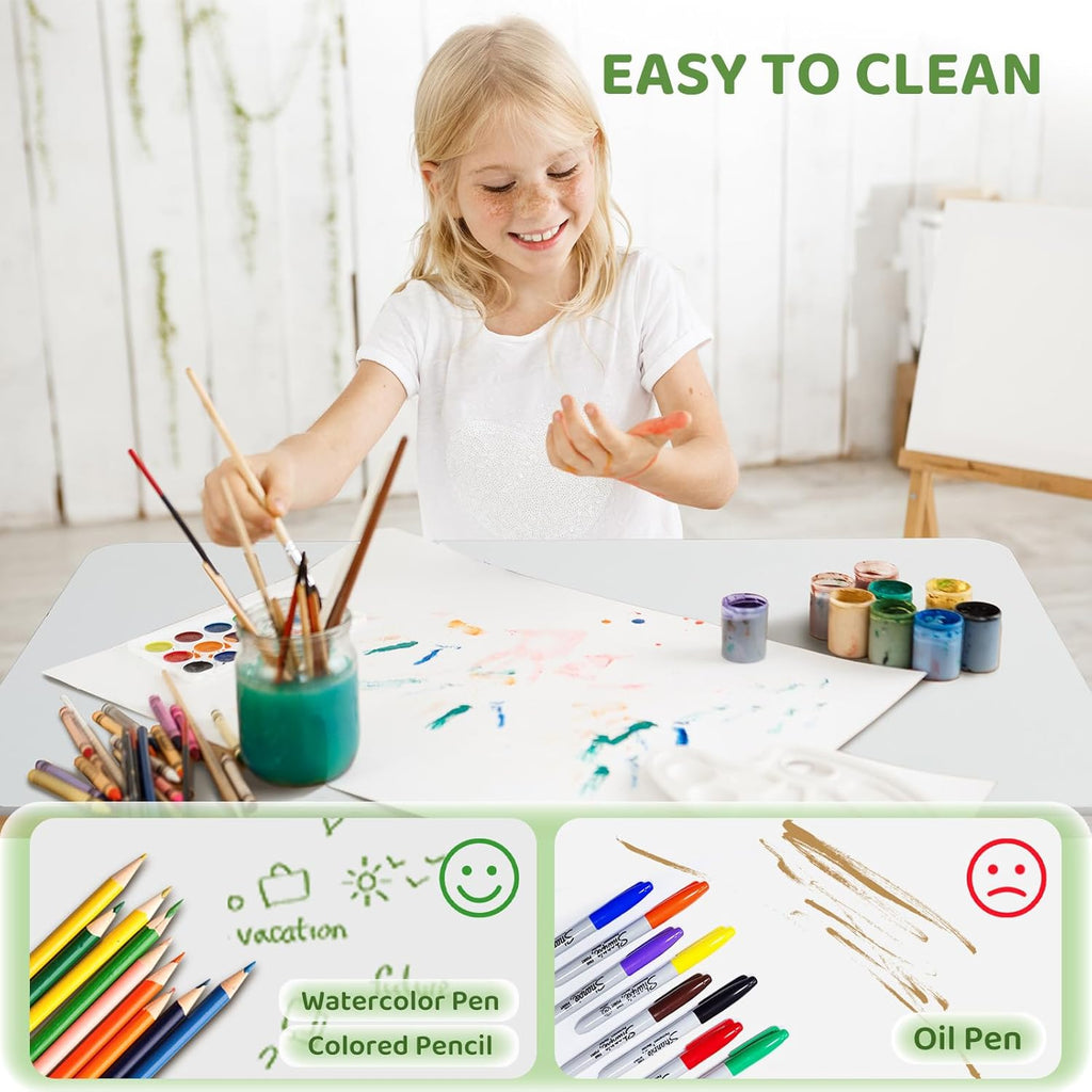 Kids Table and Chairs with Storage, 6 Drawers Toddlers Table and Chair Set- Ideal for 3-8 Years Old, European Grade