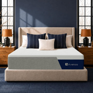 Queen Mattress, 12 Inch Premium Green Tea Memory Foam Mattress Queen|Gel-Infused Cooling Mattresses with Medium Firm