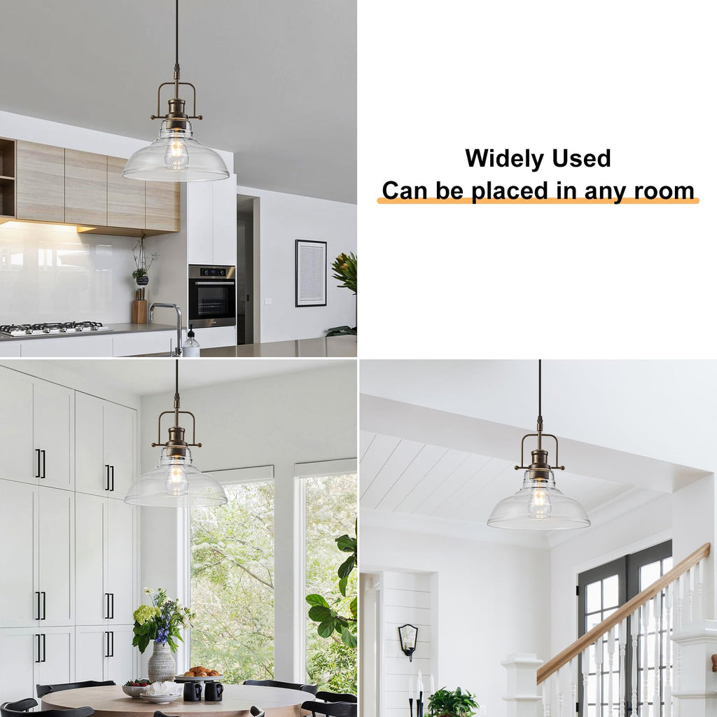 Pendant Lights Kitchen Island Lighting, Farmhouse Hanging Light Fixture, Kitchen Pendant Lighting Over Sink Clear