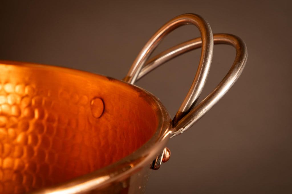 Mixing Bowl with Handle | Hand Hammered | 1.5 Qt, 8