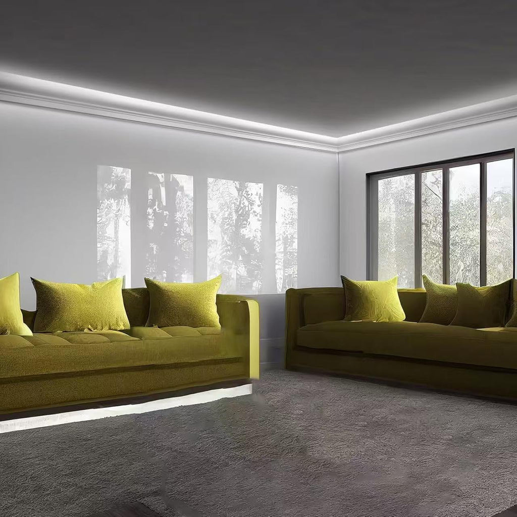 10 Pack 47.24′′(Total 39.4 Ft) Ceiling Crown Molding with LED Duct Kit
