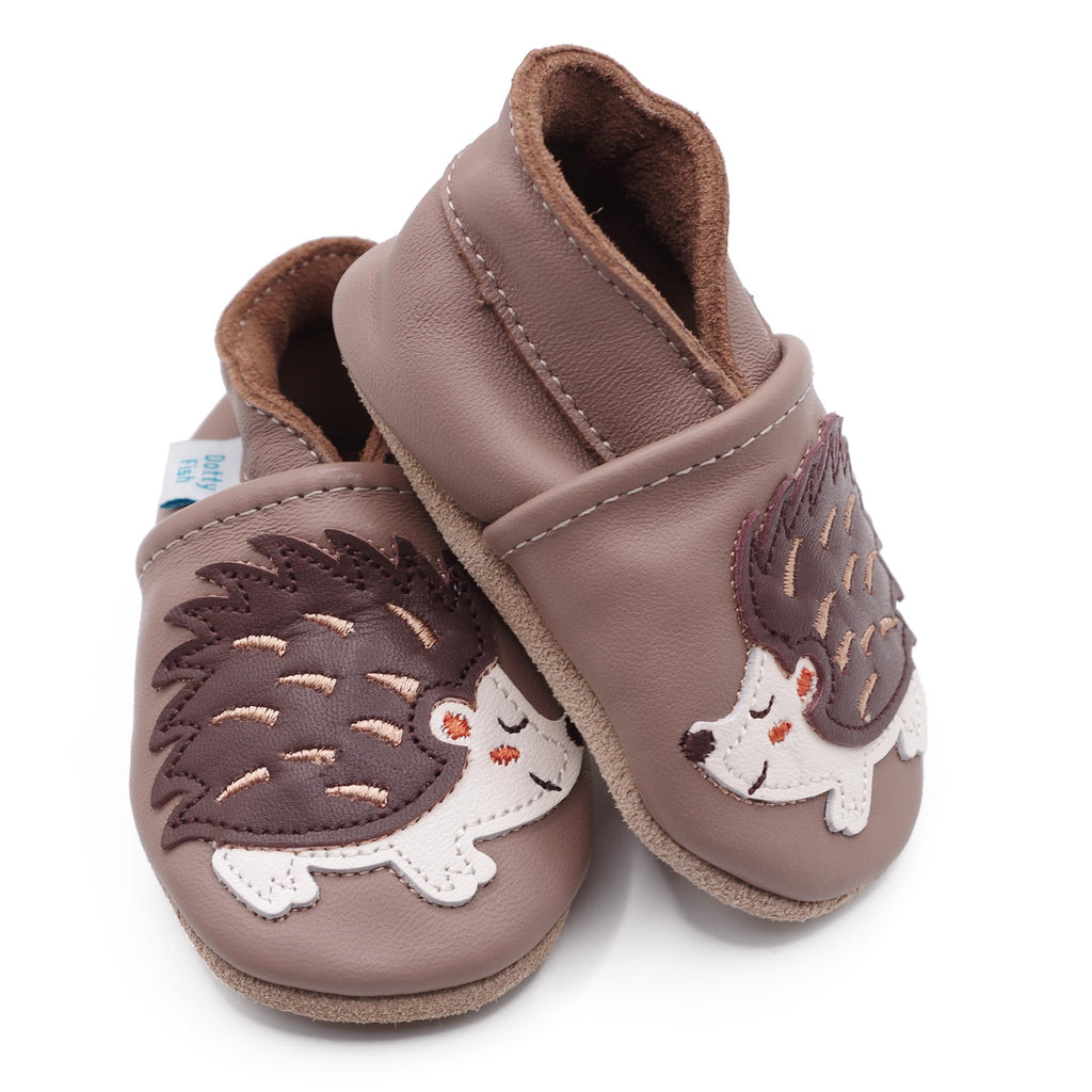 Soft Sole Leather Baby Shoes - Hedgehog
