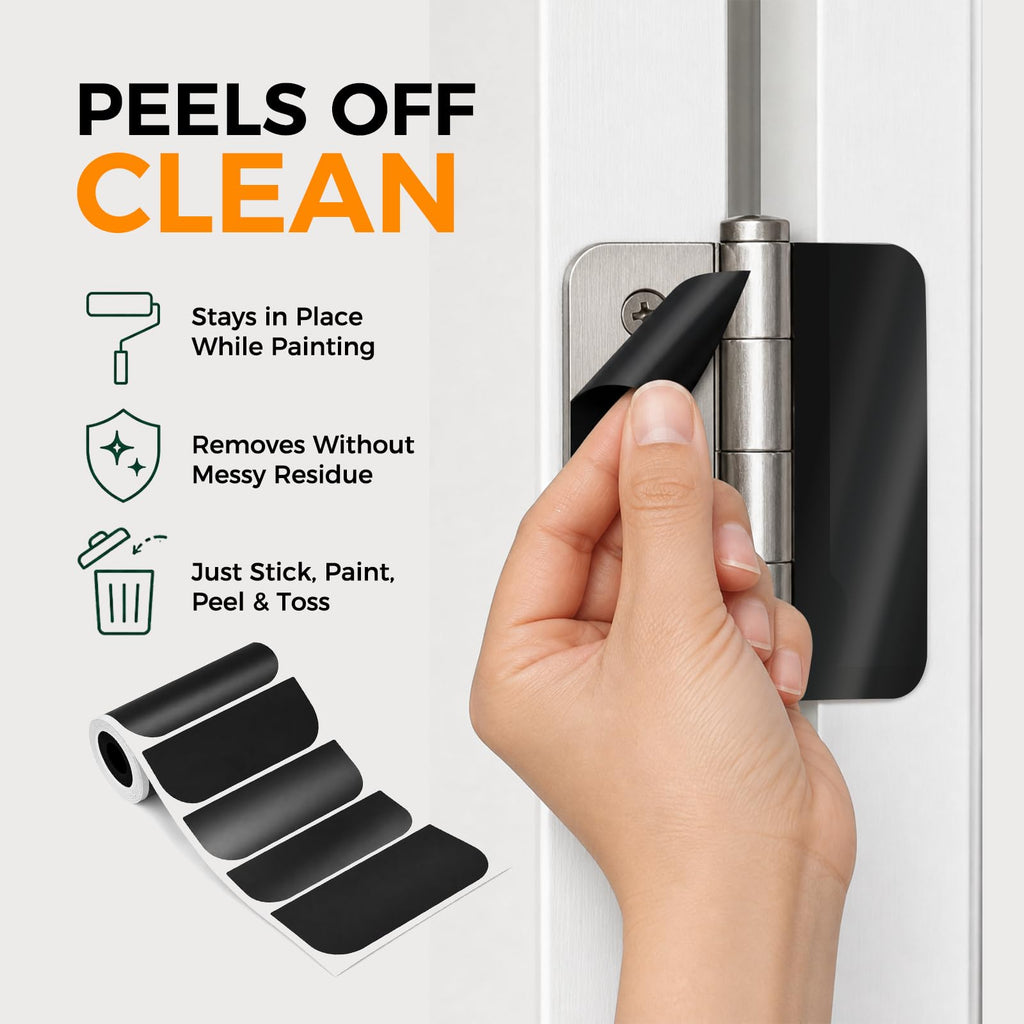 100 Pack 3.5" Door Hinge Masking Covers for Painting