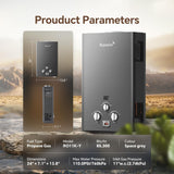 18L Tankless Water Heater, Propane Gas, Outdoor Up to 4.74 GPM, 85, 300 BTU On-Demand Instant Hot Water Heater