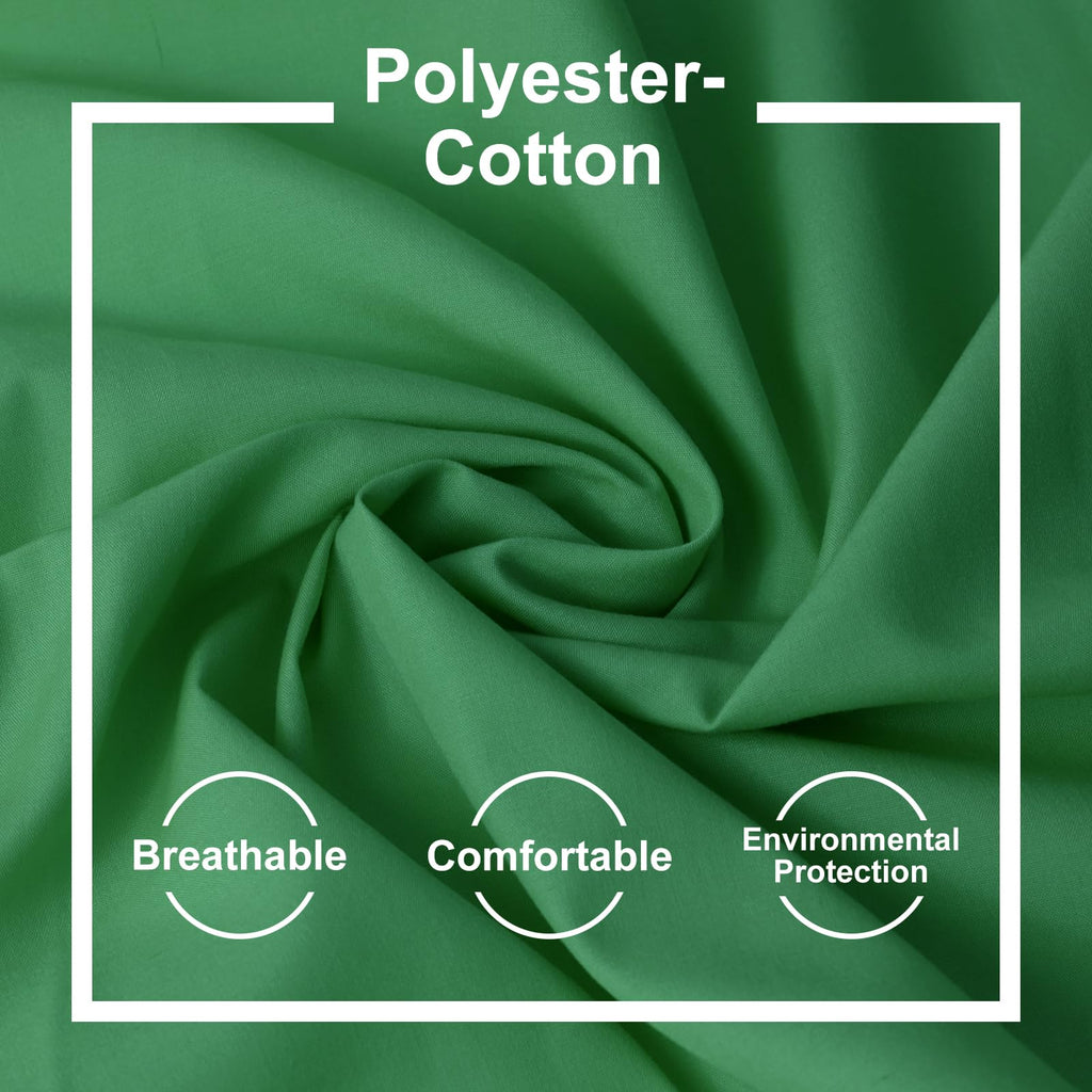 Cotton Polyester Broadcloth Fabric 57" Wide by The Yard Soft, Lightweight & Breathable Material for Sewing, Lining