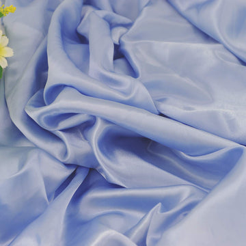 Satin Fabric Sky Blue Color for Wedding Dress Decoration DIY Crafts 60" by 5 Yards