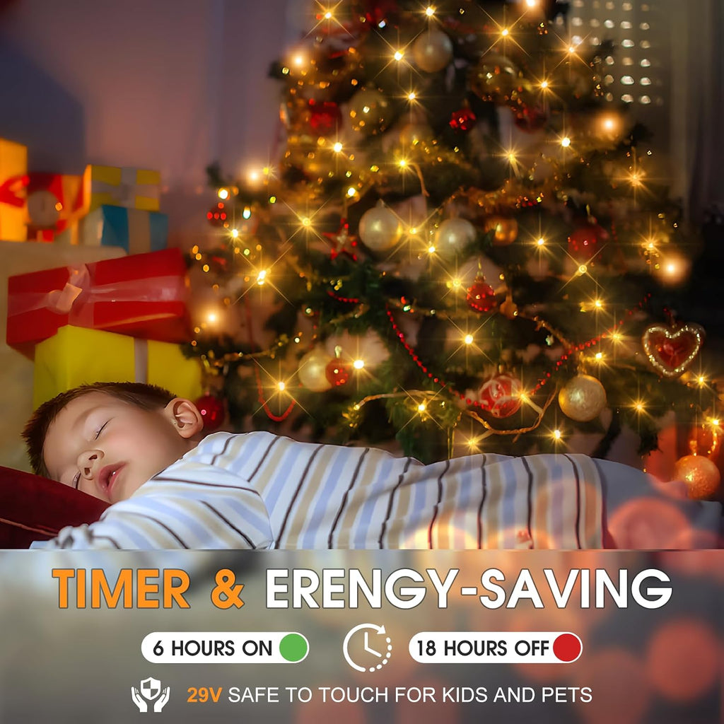 403FT 1000 LED Christmas Lights Outdoor String Lights 8 Modes & Timer Fairy Light Plug in Waterproof LED String