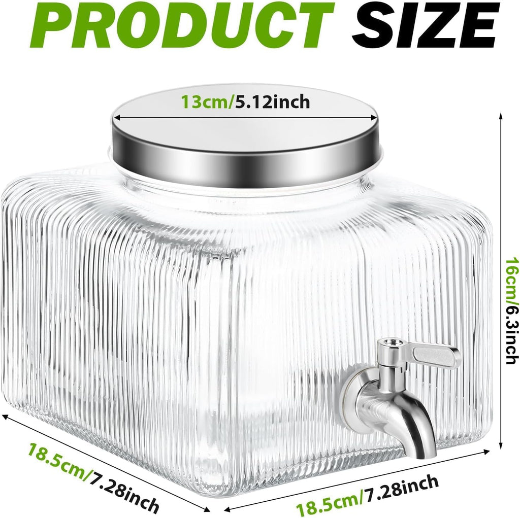 Gallon Drink Dispensers for Parties,Beverage Dispenser for Fridge with Leakproof Stainless Steel Spigot - Set of 128