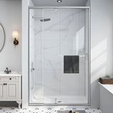 Semi Frameless Pivot Shower Door 42-48" W x 72" H