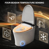 Smart Toilet with Bidet Built in, Heated Bidet, Auto Open/Close Lid, Foot Sensor Operation, Instant Warm Water