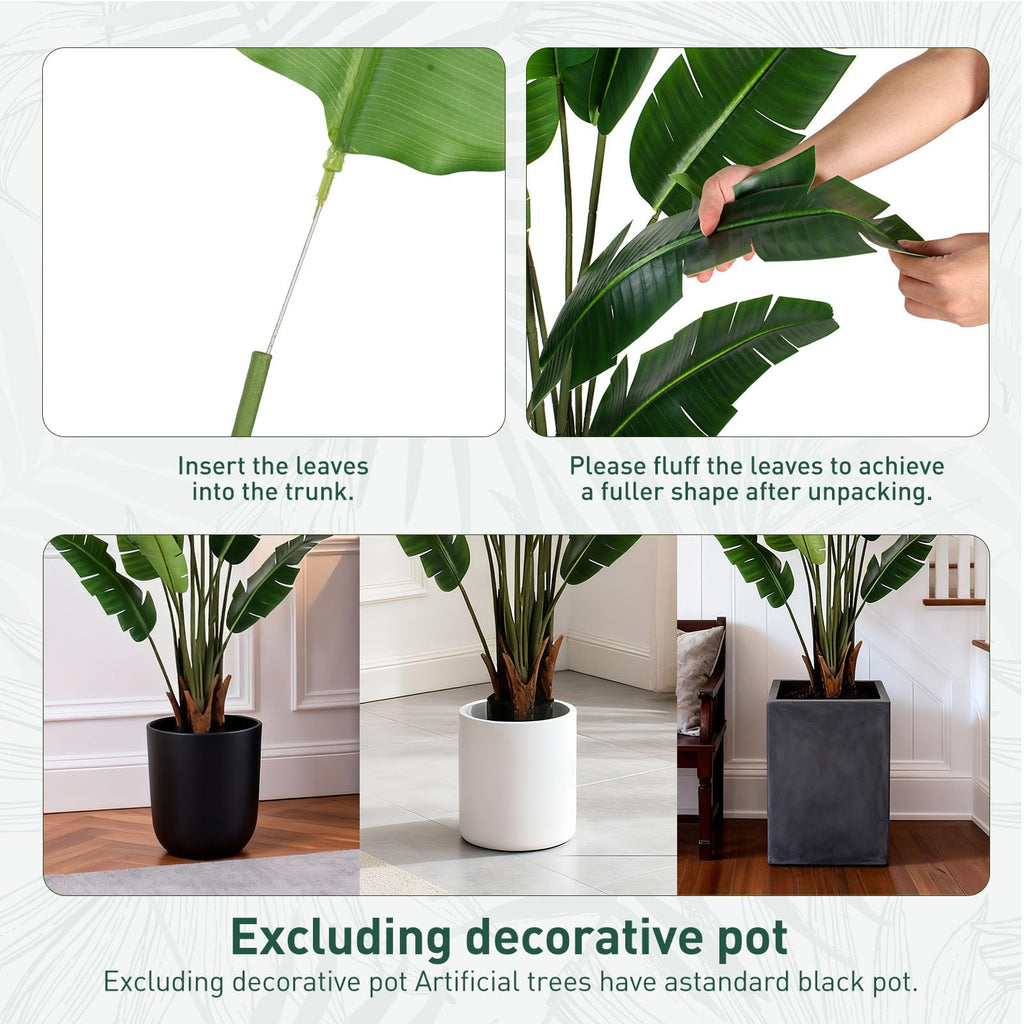 7 FT Artificial Bird of Paradise Plants Decoration Large Fake Tree