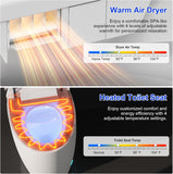 Smart Toilet with Bidet Built in, Bidet Toilet with Foam Shield, Auto Open/Close Lid & Dual Flush