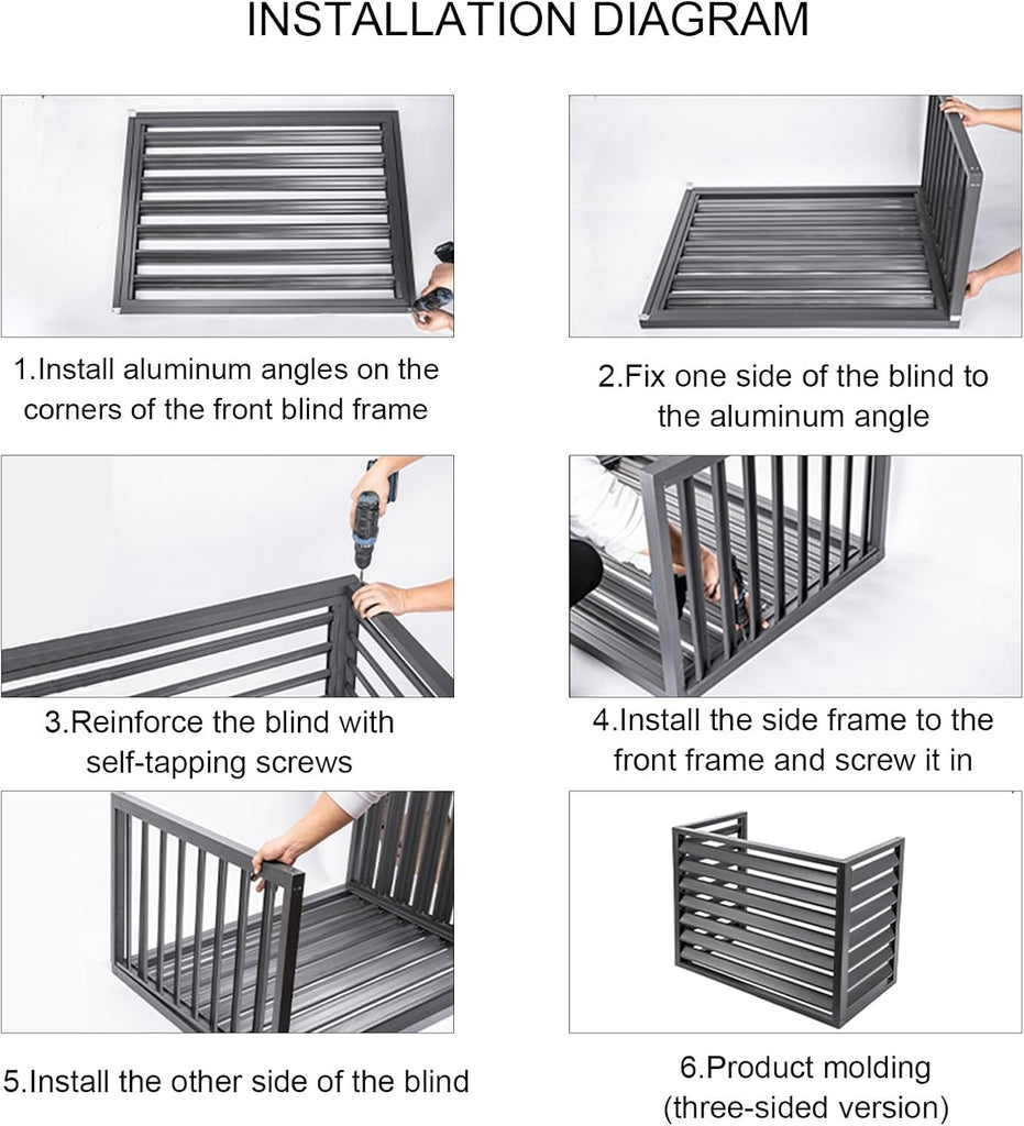 Air Conditioner Privacy Fence,Aluminum Alloy Privacy Fence Screen,Trash Can Enclosures,Ac Unit Fence,Outdoor Privacy