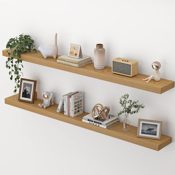 55 Inch Floating Shelves for Wall, Extra Long Mounted Storage wall Shelves with Invisible Metal Bracket Living Room