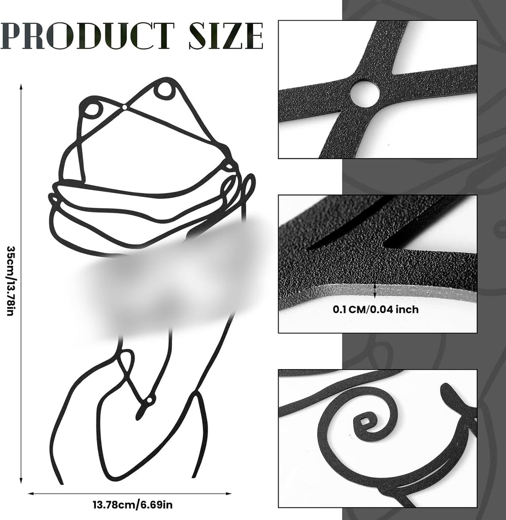 Modern Minimalist Wall Decor Abstract Line Art Woman Body Wall Decor Modern Single Line Metal Wall Art Living - Set of 3