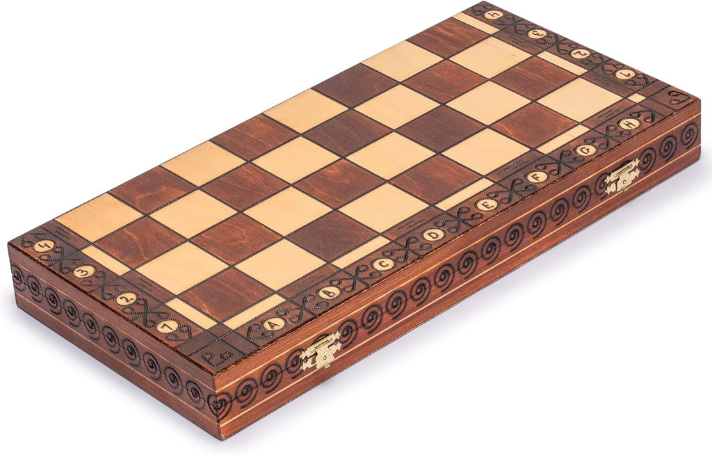 Ambassador Wooden Chess Set, 21.7