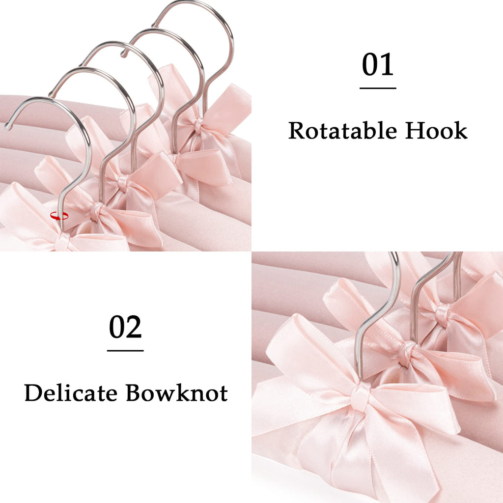 Padded Hangers for Women Clothing, 15 Inch (10 Pack)