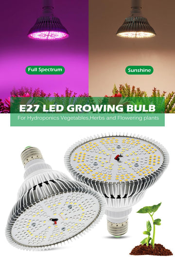 300W LED Grow Light Bulb, Full Spectrum 200 LED Grow Light Bulb for Indoor Plants, Plant Grow Lamp for Flower