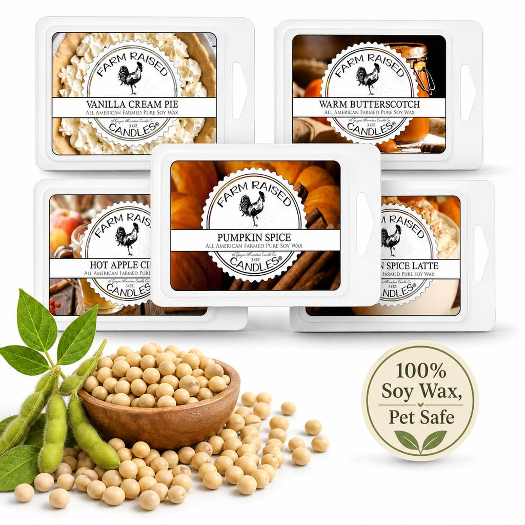 Fall Wax Melts Variety Pack, Pumpkin Spice, Apple Cider & Autumn Scents, Soy Wax Melts for Warmers, Hand Poured in