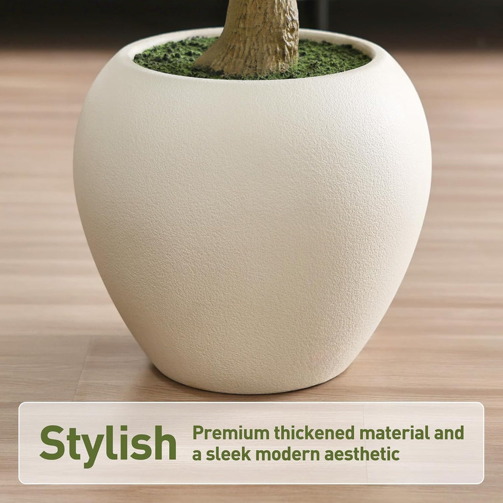 7FT Olive Trees Artificial Indoor with 15in White Round Planter