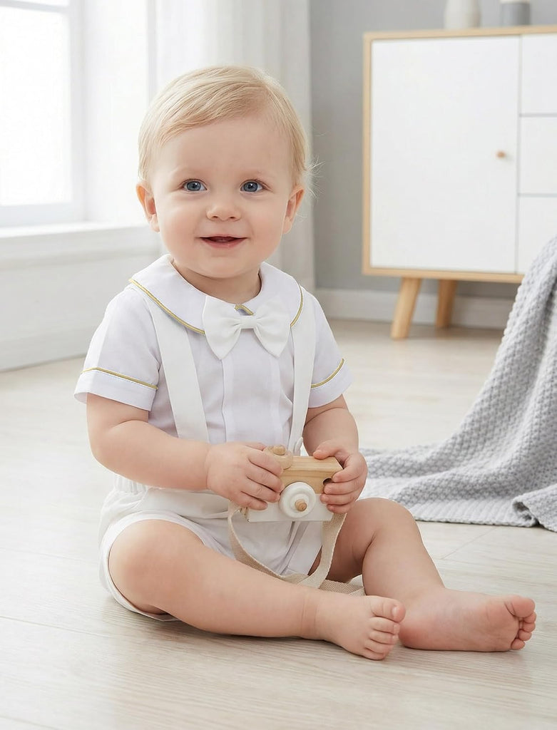 Baby Boy Baptism Bowtie Outfits