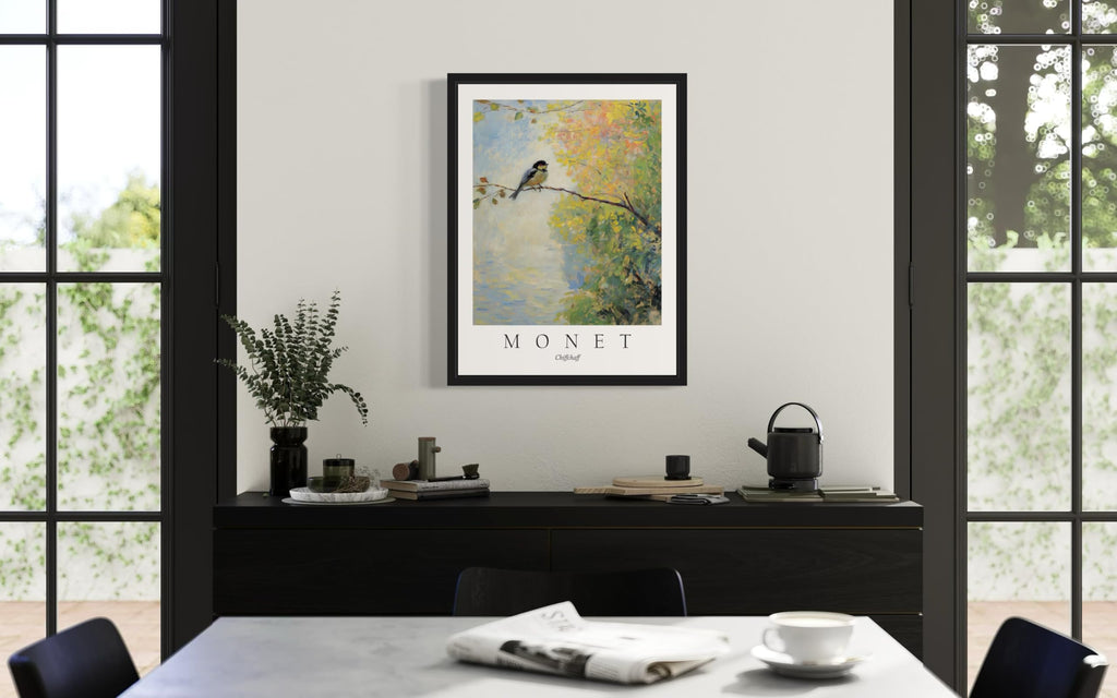 Chiffchaff Inspired Monet Wall Art - Art Print & Exhibition Poster, Aesthetic Decor (Chiffchaff, 18x24 inches