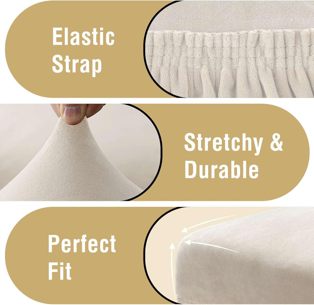 Dining Chair Covers Velvet Stretch Chair Covers for Dining Room Set of 4 Parson Chair Slipcovers