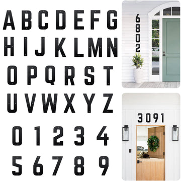 10" 4 PCS Custom Floating House Numbers, Large Metal House Address Number