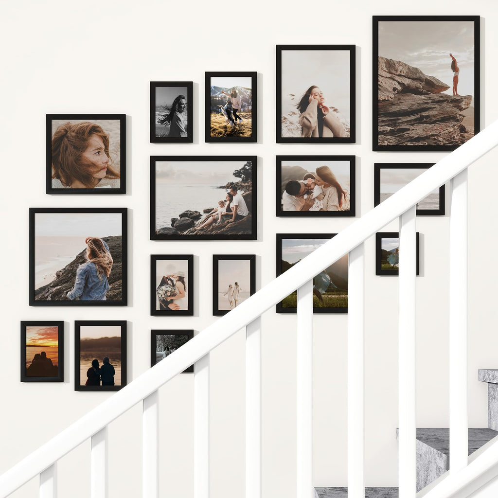 5x7 Picture Frame Set of 12, Photo Frames Display Pictures 5"x7", Black Picture Frames 5x7 Wall Gallery Collage Wall