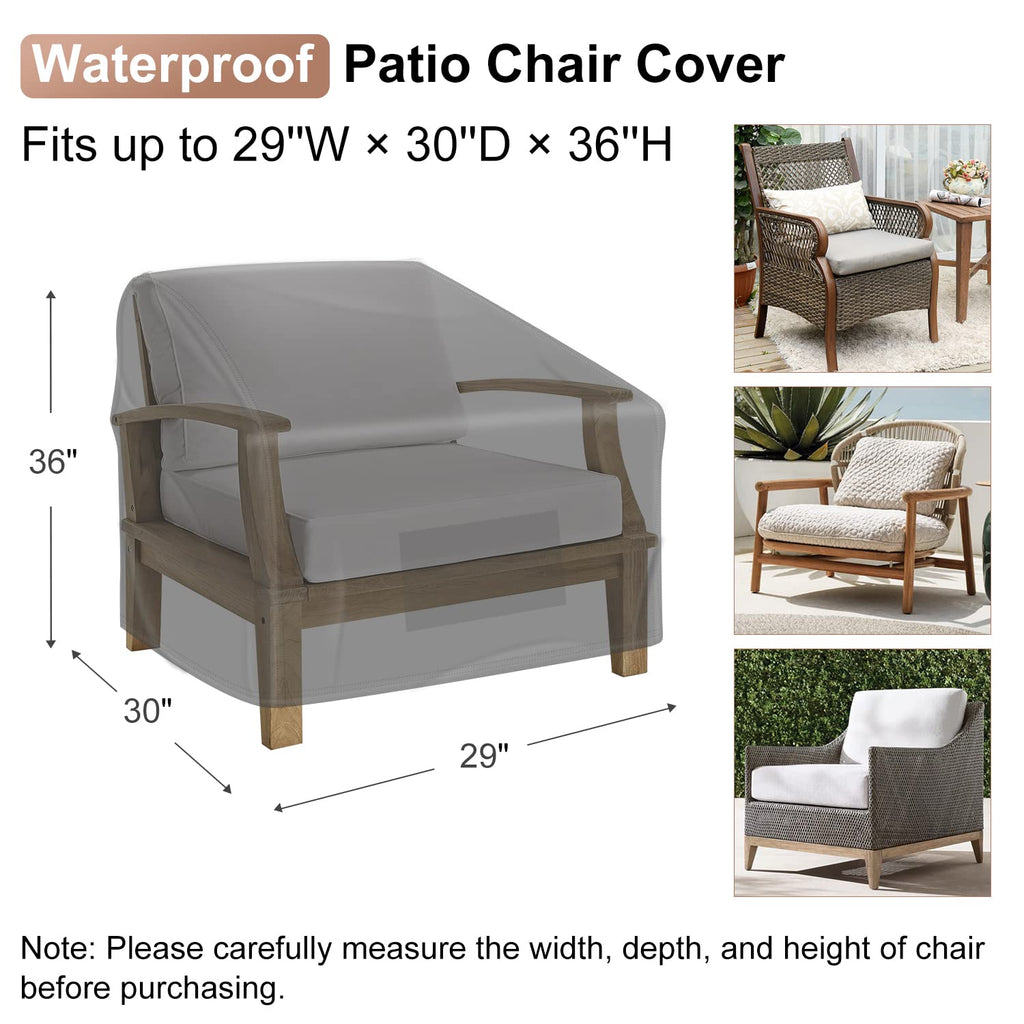 Waterproof, Lounge Deep Seat Cover, Heavy Duty Outdoor Lawn Patio Furniture Covers (29" W x 30" D x 36" H - 2 Pack)