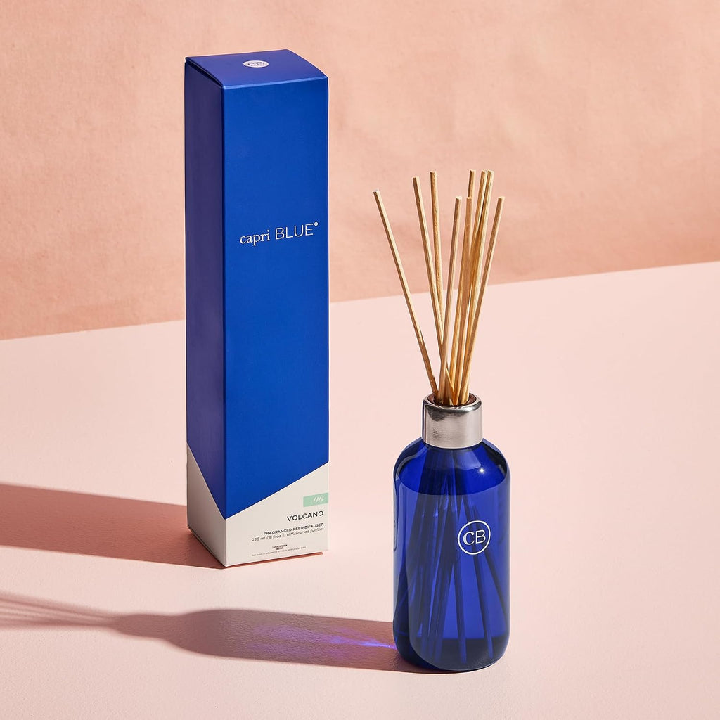 Volcano Reed Diffuser Set - Includes Reed Diffuser Sticks, Fragrance Oil, and Glass Bottle - Luxury Scented Room