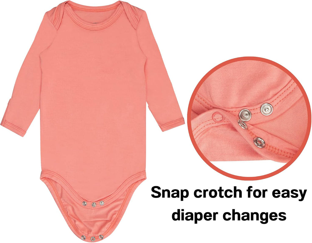 Baby Long Sleeve Bodysuit, Rayon of Bamboo, Pack