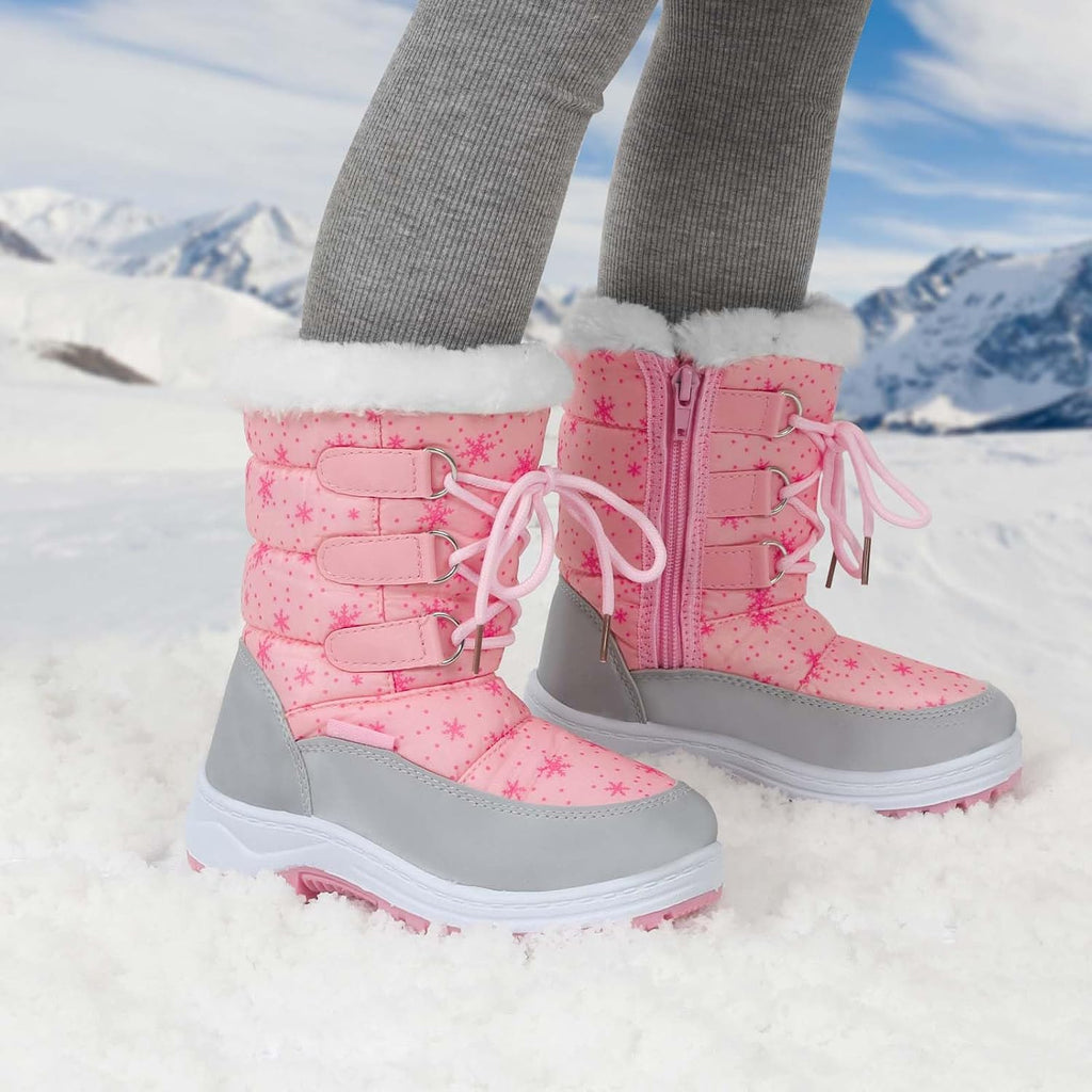 Kids Girls Insulated Fur Winter Warm Snow Boots Toddler/Little Kid