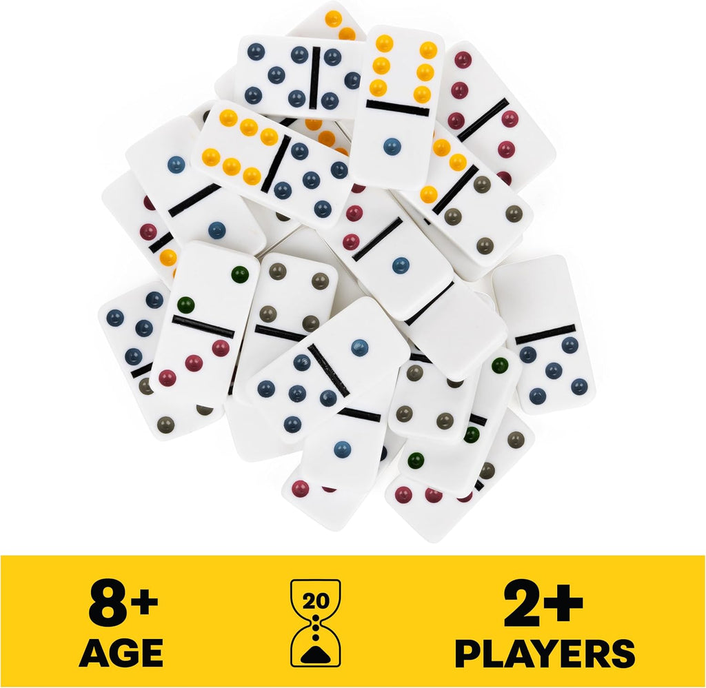 Mexican Train Dominoes Set in Metal Case Classic Game