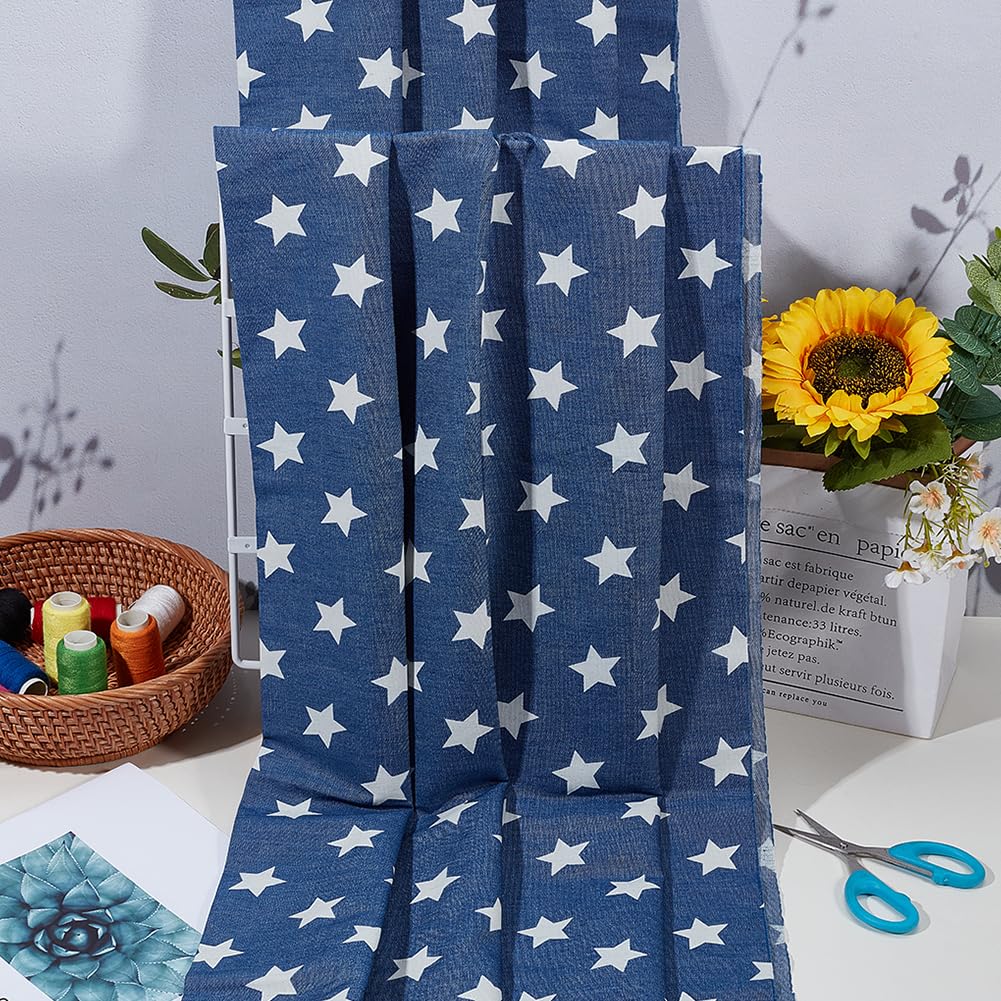 1Pc Star Denim Fabric For Sewing Crafting Supplies