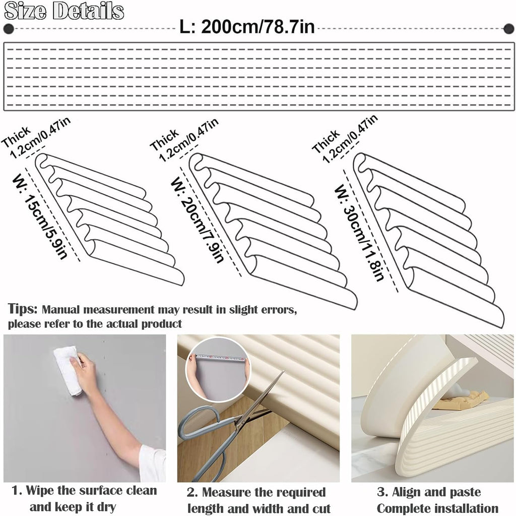 3D Anti-Collision Wall Cushion Padding, Peel and Stick Headboard Upholstered Wall Panels, Self-Adhesive Wall Panel