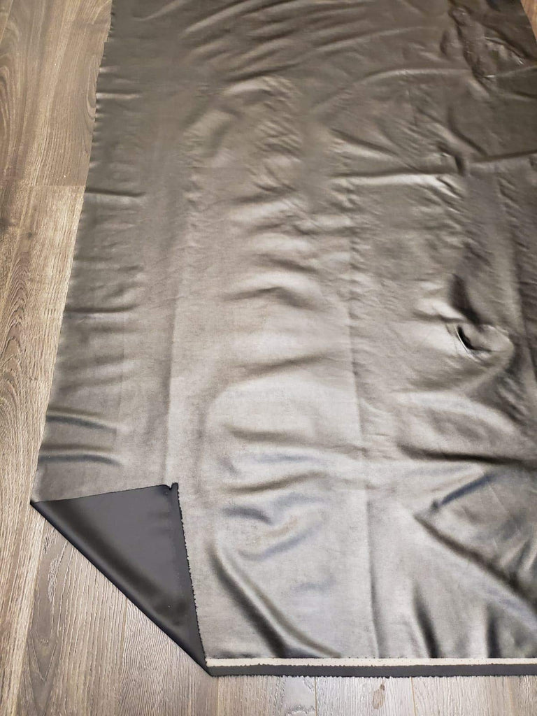 TM | Black Think Stretch Garment Super Soft Faux Vegan Leather PU (Peta Approved Vegan) | 1 Yard (36 ix 54 inch) Cut