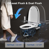 Smart Toilet with Bidet Built in, One Piece Toilet with Auto Soft Open&Close Lid&Seat, Foot Sensor, Auto Flush