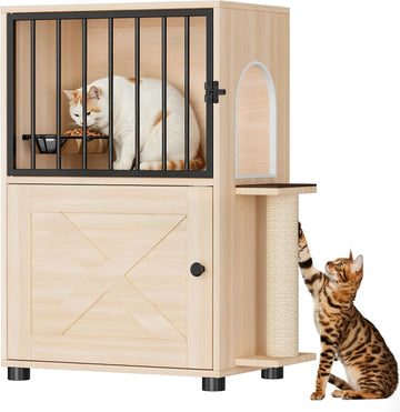 Dog Proof Cat Feeding Station, Dog Proof Cat Feeder, Cat Food Table, Nature