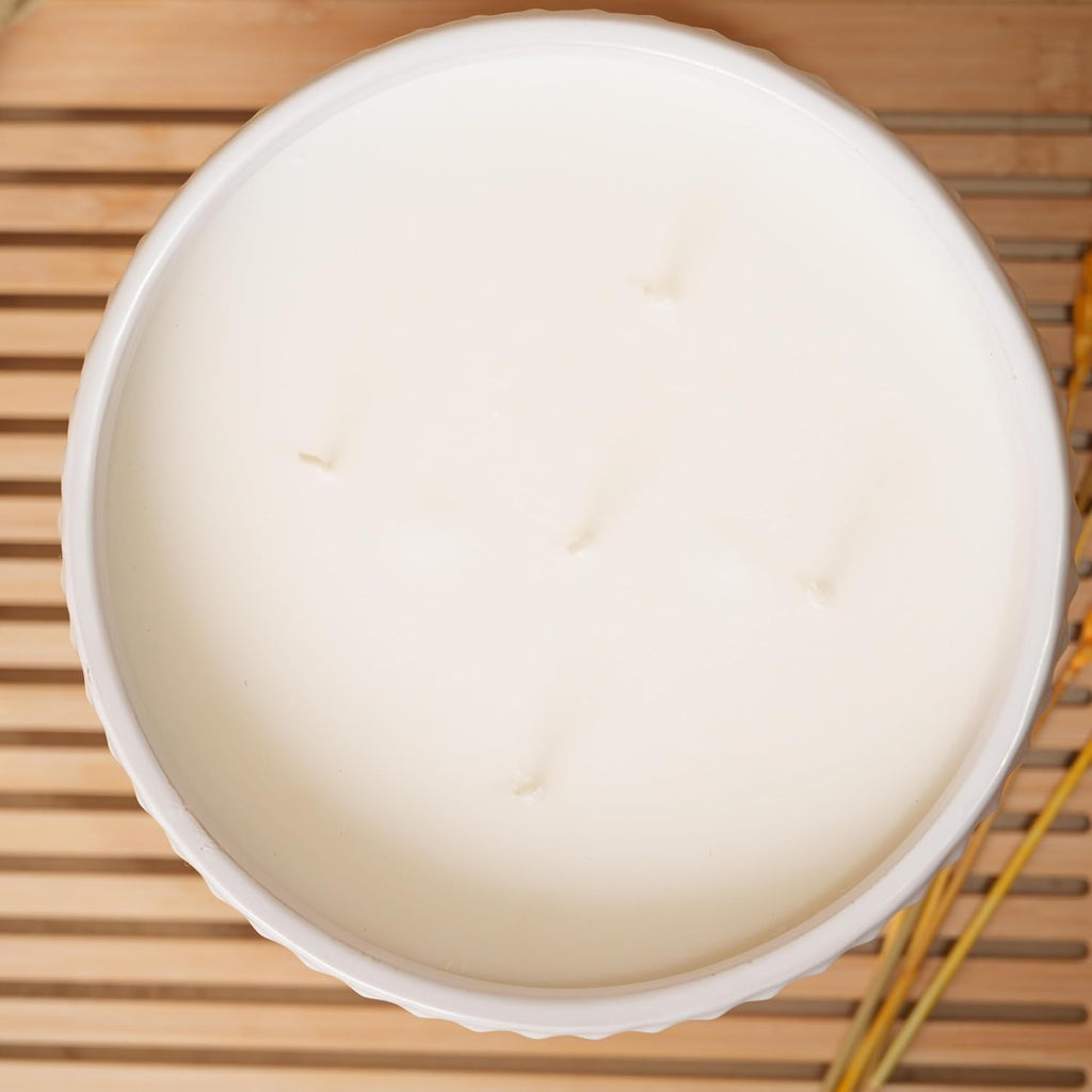 8" Ceramic Bowl Candle Bamboo 50 oz - Set of 48