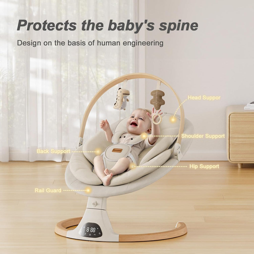 Baby Swings for Infants, Bluetooth Infant Swing with Music Speaker