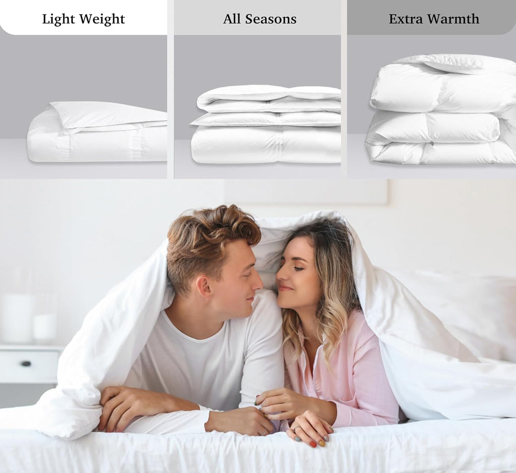 White Goose Down Fiber Comforter Full Queen
