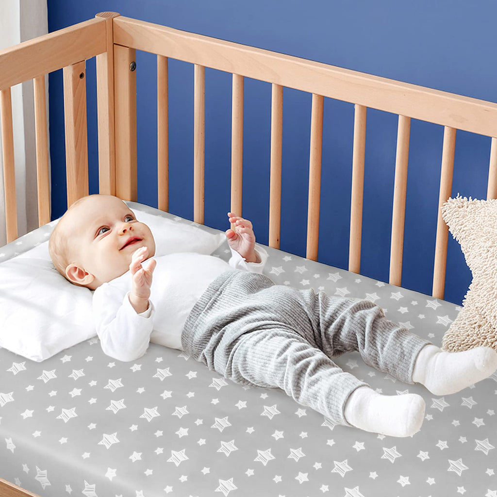 Crib Sheets for Boys or Girls 4 Pack, Fitted Crib Sheet