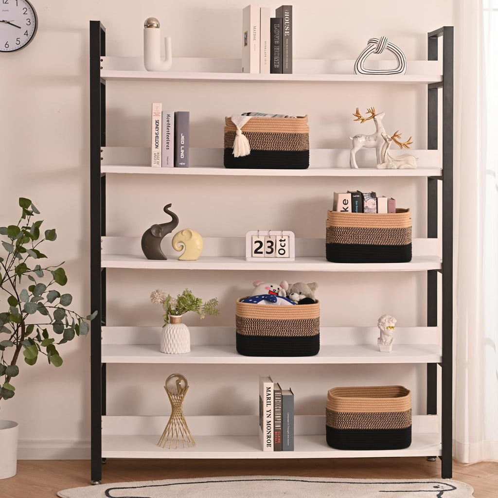 Storage Baskets for Organizing 12.5x9.1x7.9 Gradient Black & Jute