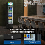 BODEGACOOLER Commercial Merchandiser Refrigerator, 5.7 Cu.Ft Single Swing Glass 