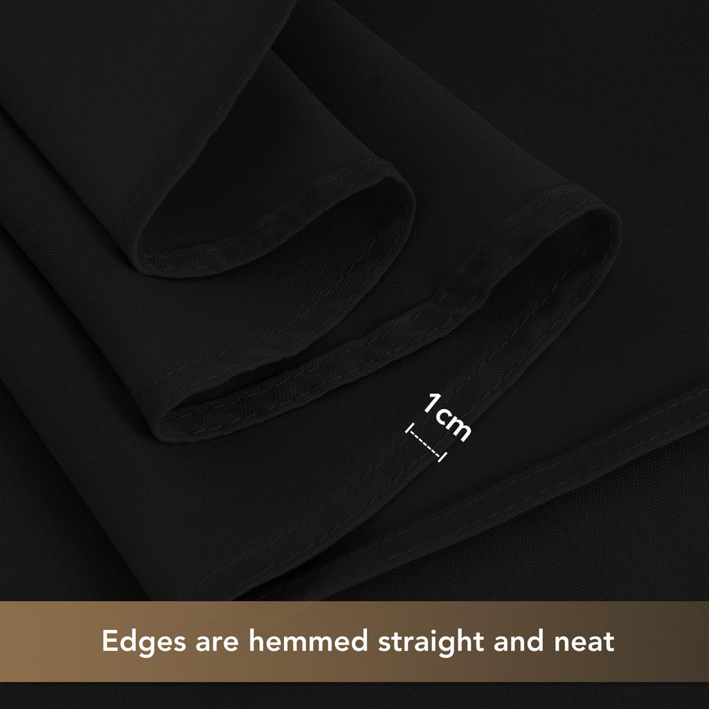 Black Square Tablecloths 54x54 Inch Fabric Table Cloth, 2 Pack