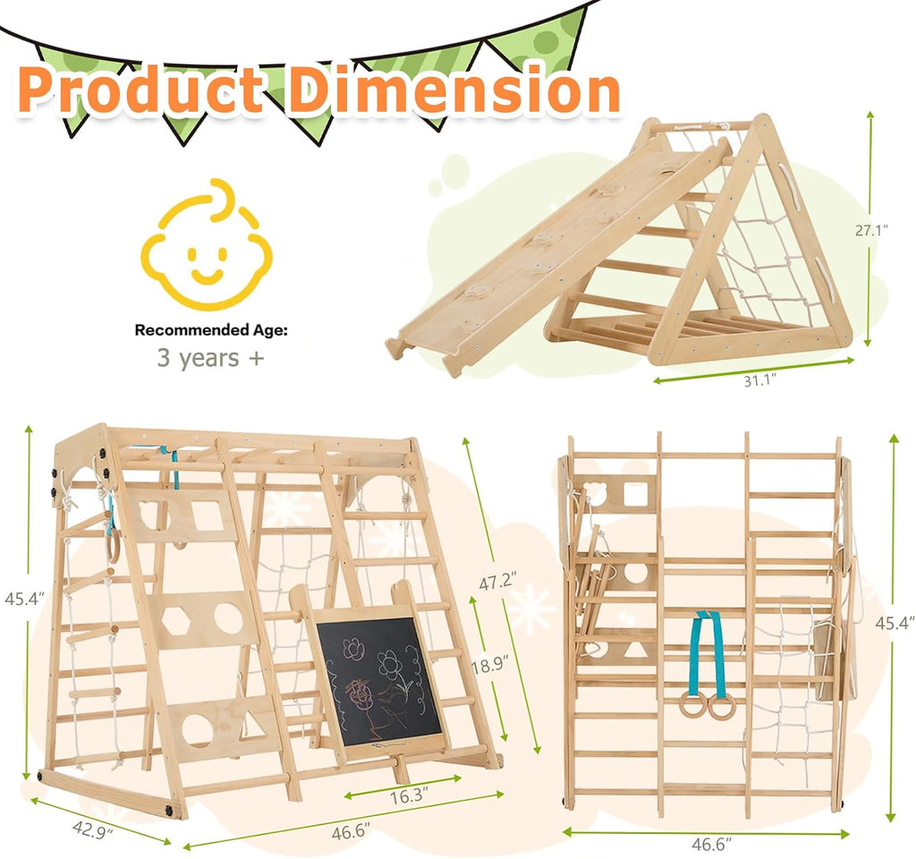 Indoor Jungle Gym 12 in 1 Toddler Playground Foldable Climbing Toys